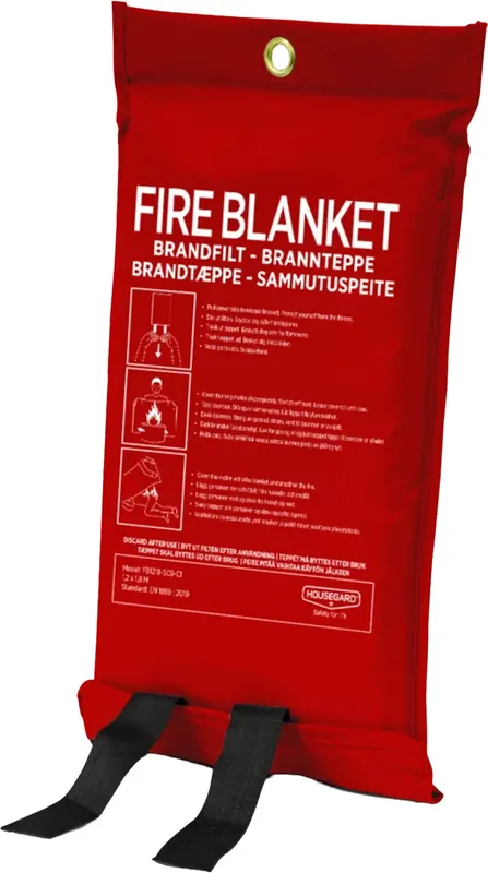 Brandfilt Housegard Silikonbelagd 120x180 cm Röd Nedsatt pris