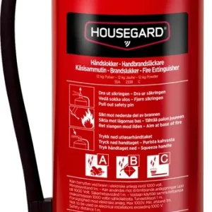 Brandsläckare Housegard 12 kg Pulver Röd Rea