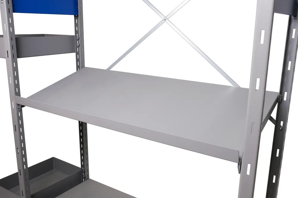 LUTANDE HYLLA M-GRÅ 930X410MM 4-PACK Erbjudandepris