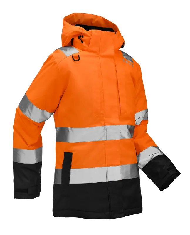 VINTERJACKA VARSEL WJ1W DAM ORANGE/SVART Rabatt