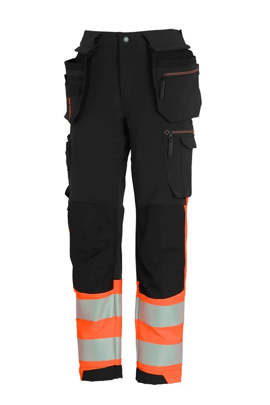 Billigare HANTVERKSBYXA STRETCH VARSEL MOTION 637-1 DAM SVART/ORANGE