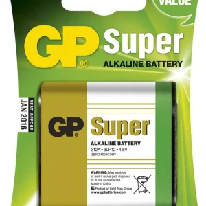 Kampanjpris BATTERI GP SUPER ALKALINE 4,5V-BATTERI 312A/3LR12 1-PACK