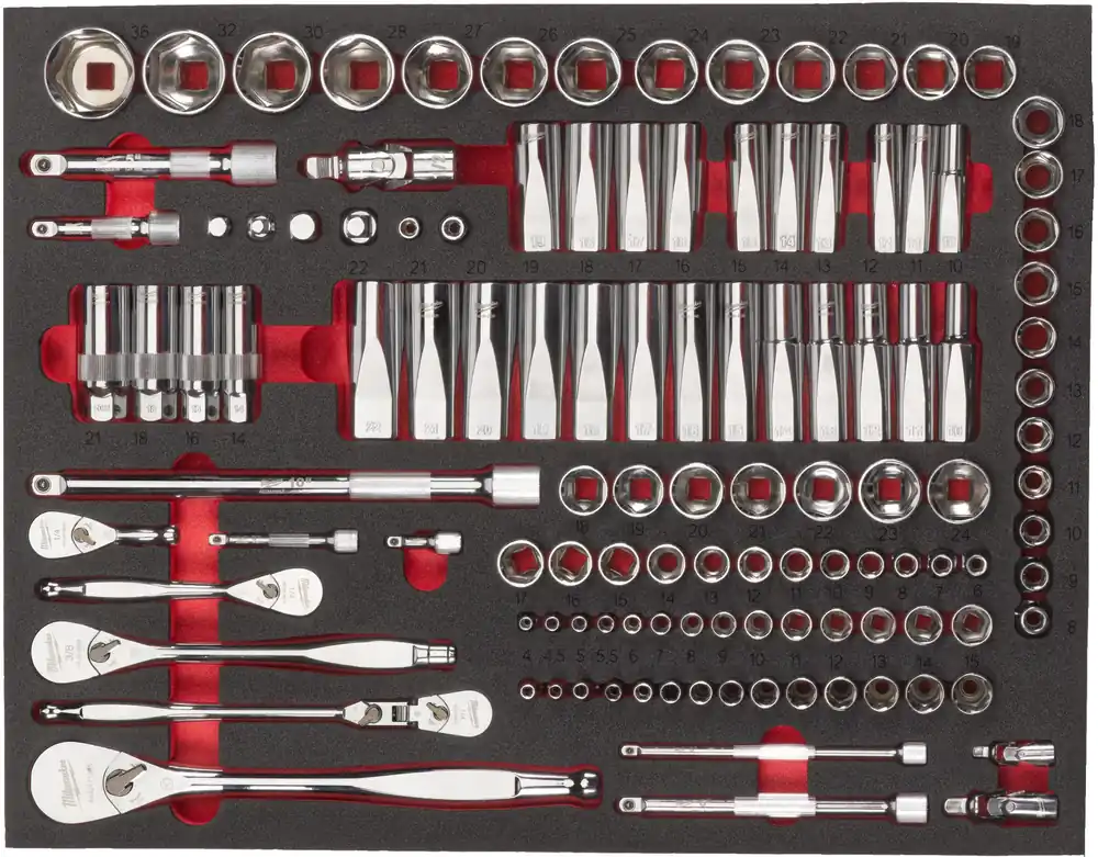 Erbjudandepris HYLSNYCKELSATS 1/4", 3/8", 1/2" SKUM 119DEL