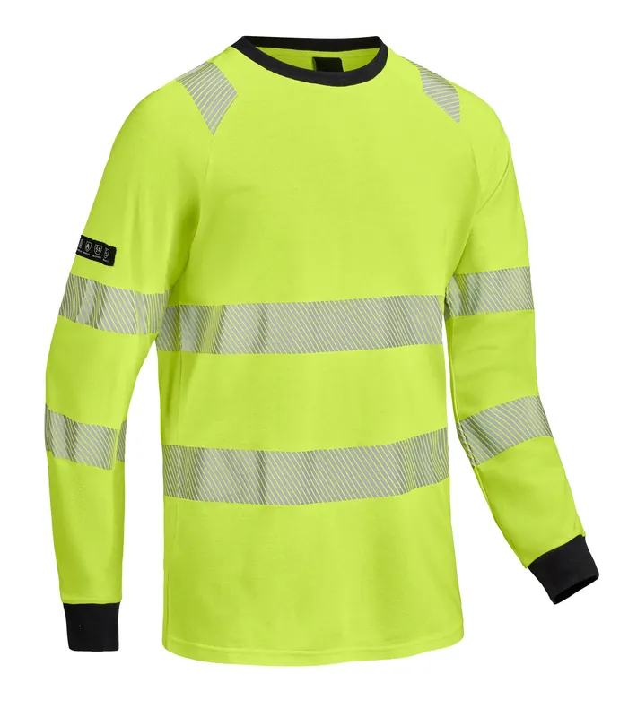 T-SHIRT LÅNGÄRM INHERENT VARSEL PRESSURE 431-3 GUL/MARIN Köp online