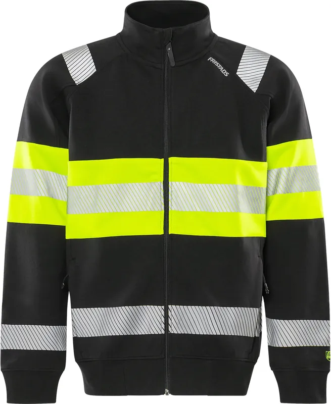 Lågt pris VARSEL SWEATSHIRT-JACKA KLASS 1 7531 GKC VARSELGUL/SVART