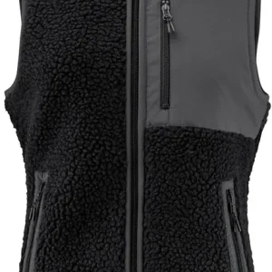 Bästa pris HARVEST KINGSLEY PILE VEST WOMAN BLACK