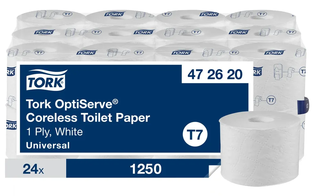 Beställ idag TOALETTPAPPER T7 HYLSFRI UNIV 143,75M